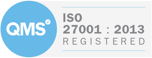 ISO 27001 : 2013 certified